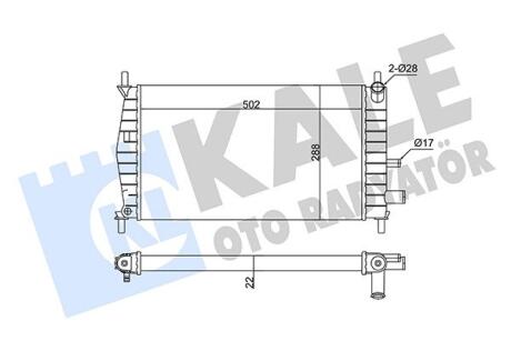 KALE MAZDA Радиатор охлаждения 121,Ford Fiesta IV 1.3 95- Kale oto radyator 341920
