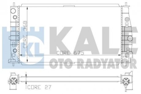 KALE CHRYSLER Радіатор охлаждения 300M 2.7/3.5 99- Kale oto radyator 341935