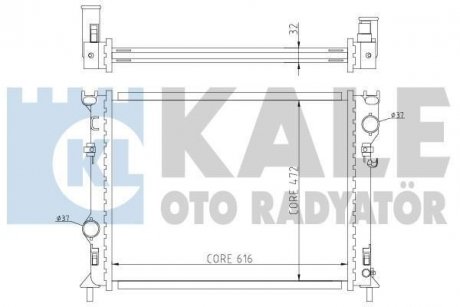 KALE CHRYSLER Радіатор охлаждения 300C 2.7/5.7 04- Kale oto radyator 341940