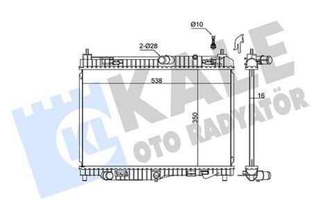 KALE FORD Радиатор охлаждения B-Max,Fiesta VI,Transit Courier 1.4/2.0 12- Kale oto radyator 341945