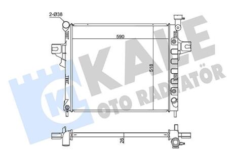 KALE JEEP Радиатор охлаждения Grand Cherokee II 4.7 99- Kale oto radyator 342090