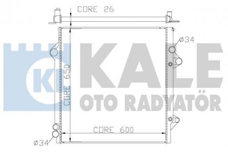 Радіатор охлаждения Toyota Fj Cruiser, LandCruiser Radiator KALE OTO RA Kale oto radyator 342180 (фото 1)