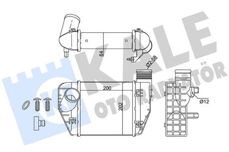 KALE VW Интеркулер Audi A6 2.0TDI 04- Kale oto radyator 342200