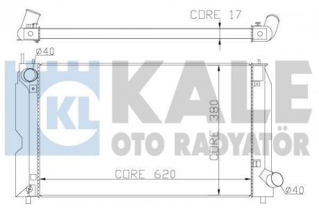 KALE TOYOTA Радіатор охлаждения Avensis,Corolla 1.4/2.0 D-4D 02- Kale oto radyator 342205