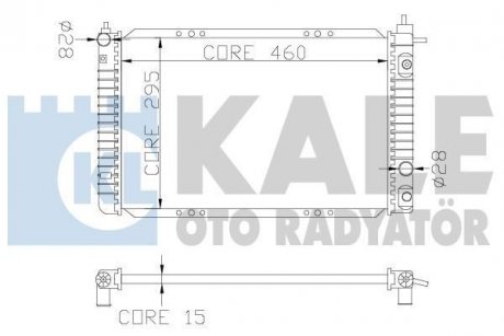 KALE DAEWOO Радіатор охлаждения Matiz 0.8 98- (АКПП) Kale oto radyator 342260