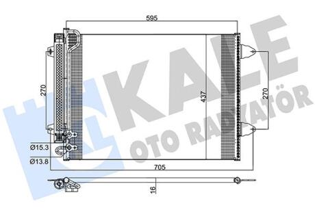 Радиатор кондиционера Volkswagen Passat, Passat Alltrack, Passat Cc Kale oto radyator 342305