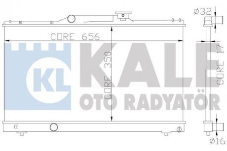 KALE TOYOTA Радиатор охлаждения Corolla 1.3/1.6 92- Kale oto radyator 342325 (фото 1)