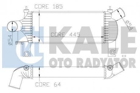 KALE NISSAN Інтеркулер Navara,Pathfinder 2.5dCi 05- Kale oto radyator 342355 (фото 1)