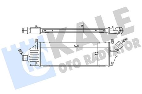 KALE NISSAN Интеркулер Micra III 1.5dCi 03- Kale oto radyator 342360
