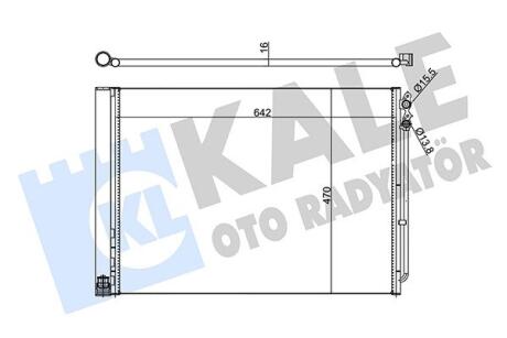 Радиатор кондиционера Bmw 5, 6, 7 Kale oto radyator 342415