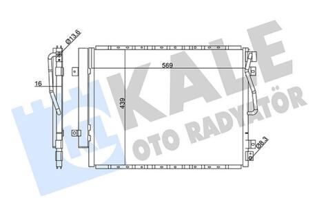 Радіатор кондиціонера Kia Sorento I Condenser Kale oto radyator 342625