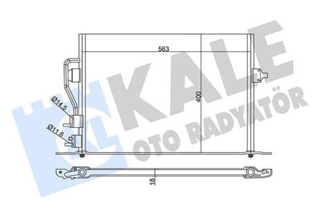 KALE FORD Радиатор кондиционера Mondeo II 96- Kale oto radyator 342880