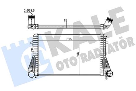 KALE VW Интеркулер Passat,CC,Sharan,Tiguan 1.4TFSI/2.0TDI Kale oto radyator 342900