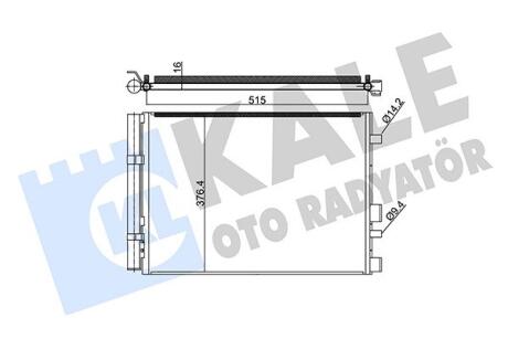 KALE HYUNDAI Радиатор кондиционера i20 1.1/1.4CRDi 12- Kale oto radyator 342990