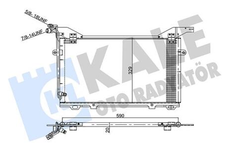 KALE DB Радиатор кондиционера W210 Kale oto radyator 343045