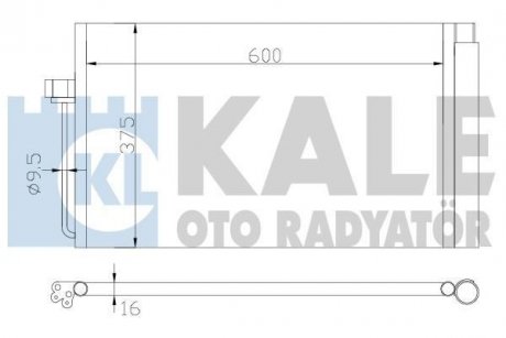KALE BMW Радіатор кондиционера 5 E60,7 E65 Kale oto radyator 343070