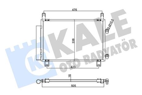 Радиатор кондиционера Daihutsu Charade - Toyota Yaris Condenser KALE OT Kale oto radyator 343110