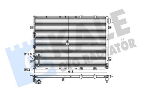 Радиатор кондиционера KIA Sorento (02-) Kale oto radyator 343115