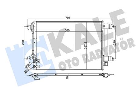Радіатор кондиціонера Volkswagen Beetle, Jetta IV Kale oto radyator 343285