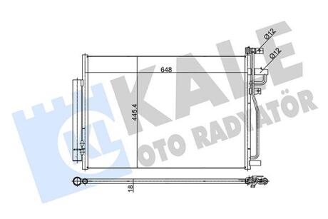 Радиатор кондиционера Chevrolet Captiva - Opel Antara, Vauxhall Antara Condenser Kale oto radyator 343310