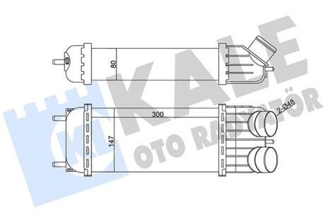 KALE CITROEN Интеркулер C2/3,Peugeot 1007,207 1.6HDI 05- Kale oto radyator 343700