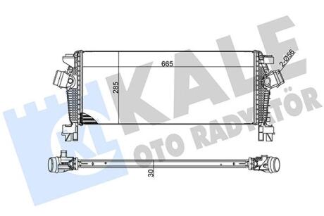 KALE OPEL Интеркулер Astra J,Zafira,Chevrolet Cruze 1.4 Kale oto radyator 344700