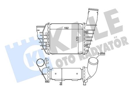 KALE VW Интеркулер Audi A4,Passat,Skoda SuperB I 2.5TDI 97- Kale oto radyator 344725