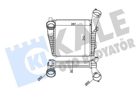 KALE VW Интеркулер Audi Q7 4.2TDI,Touareg 4.2/5.0TDI,Porsche Cayenne 4.5 Kale oto radyator 344735