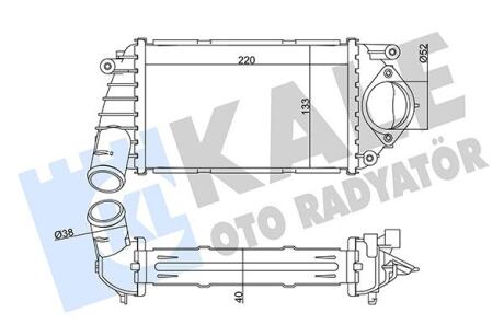 KALE VW Интеркулер Polo 1.4TDI,Seat Arosa 99- Kale oto radyator 344760