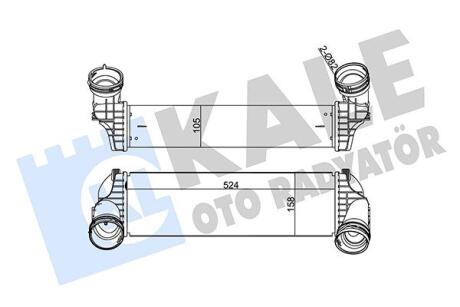 Інтеркулер BMW X5 (E70, F15), X6 (E71, F16) (07-19) 3.0i, 3.0D Kale oto radyator 344810