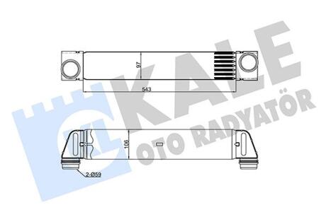 KALE BMW Интеркулер 5 E60 520d/530d 05- Kale oto radyator 344815
