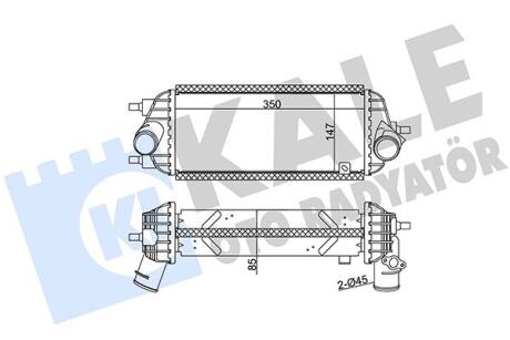KALE HYUNDAI Интеркулер ix35,Kia Sportage 1.7CRDi 10- Kale oto radyator 344945