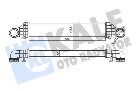 KALE DB Интеркулер W211 200/220CDI 02- Kale oto radyator 344975