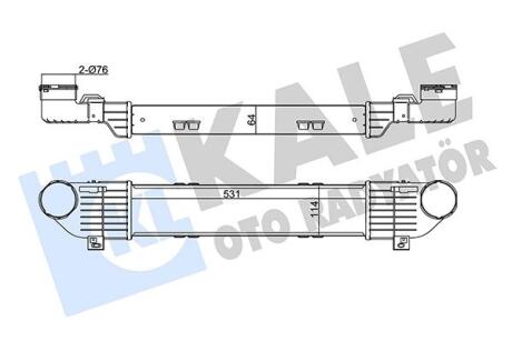 KALE DB Интеркулер W220 3.2CDI 99- Kale oto radyator 345005