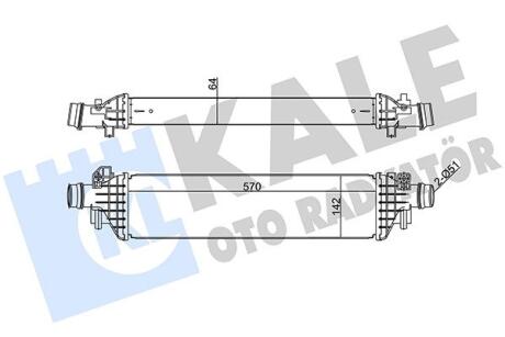 KALE OPEL Интеркулер Mokka,Chevrolet Tracker 1.3/1.7CDTI 12- Kale oto radyator 345070