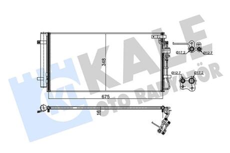 Радиатор кондиционера KIA Carens III (06-) 1.6 CRDi, 2.0 CRDi Kale oto radyator 345475