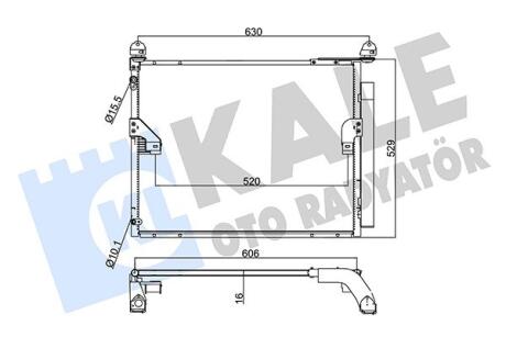 KALE TOYOTA Радиатор кондиционера Land Cruiser Prado 150 09- Kale oto radyator 345585