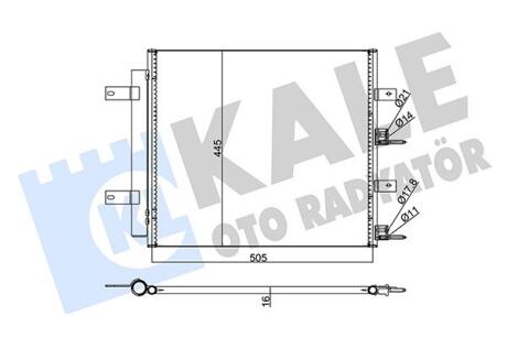KALE JAGUAR Радиатор кондиционера S-Type,XF,XK 02- Kale oto radyator 345730