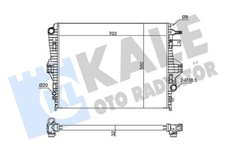 KALE VW Радиатор охлаждения Touareg,Porsche Cayenne 4.2/4.2TDI Kale oto radyator 345865