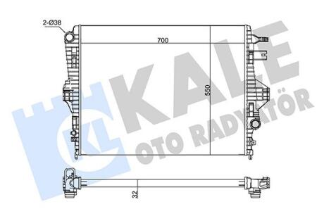 Радиатор охлаждения Volkswagen Touareg - Porsche Cayenne Radiator KALE Kale oto radyator 345870