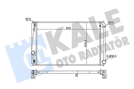 KALE TOYOTA Радіатор охолодження двиг. Previa III, Rav 4 III, IV 2.0/2.4 05- Kale oto radyator 346220