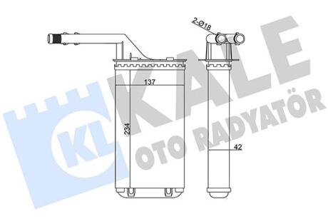 KALE CITROEN Радиатор отопления AX,Saxo,Peugeot 106 Kale oto radyator 346275