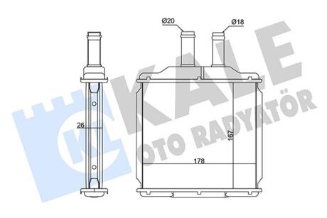 Радиатор отопителя Chevrolet Lacetti (05-) Kale oto radyator 346315