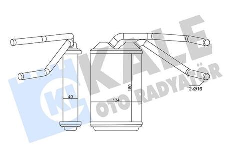 Радиатор отопителя Ford Mondeo IV (09-14)/Daewoo Cielo, Espero KALE OTO Kale oto radyator 346320