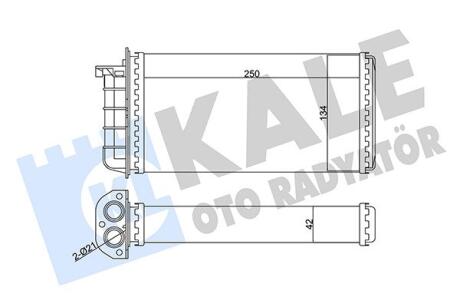 KALE FIAT Радиатор отопления Bravo,Marea,Alfa Romeo 145/146 Kale oto radyator 346340