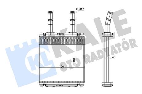 KALE HYUNDAI Радиатор отопления Accent I,II,Coupe,Getz,lantra II,Pony Kale oto radyator 346380