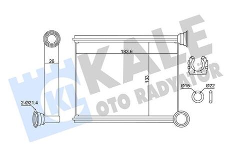 Радіатор обігрівача Renault Clio, Clio IV Kale oto radyator 346420