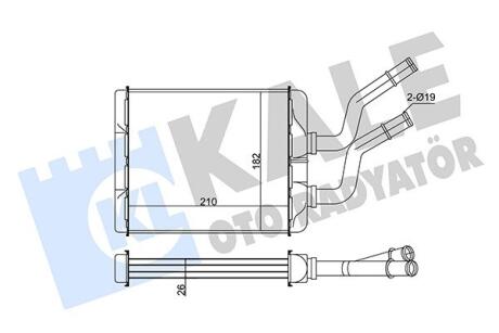 KALE FIAT Радіатор опалення Alfa Romeo 147/156 Kale oto radyator 346520