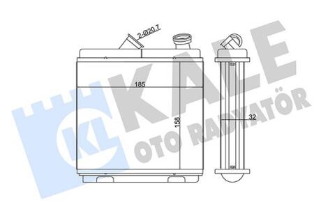 KALE OPEL Радиатор отопления Astra F,Calibra,Vectra A Kale oto radyator 346660