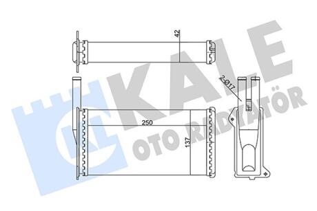 KALE FORD Радиатор отопления Escort VI,Scorpio I,II,Sierra Kale oto radyator 346760